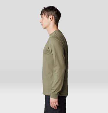 Men's MHW Back Logo Long Sleeve, Color: Stone Green, image 3