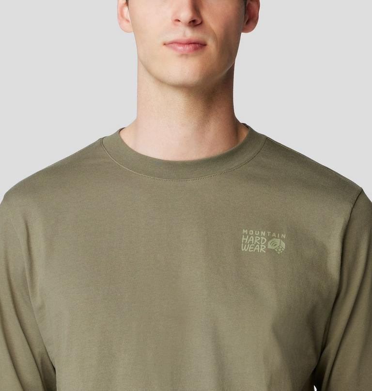 Men's MHW Back Logo Long Sleeve, Color: Stone Green, image 4