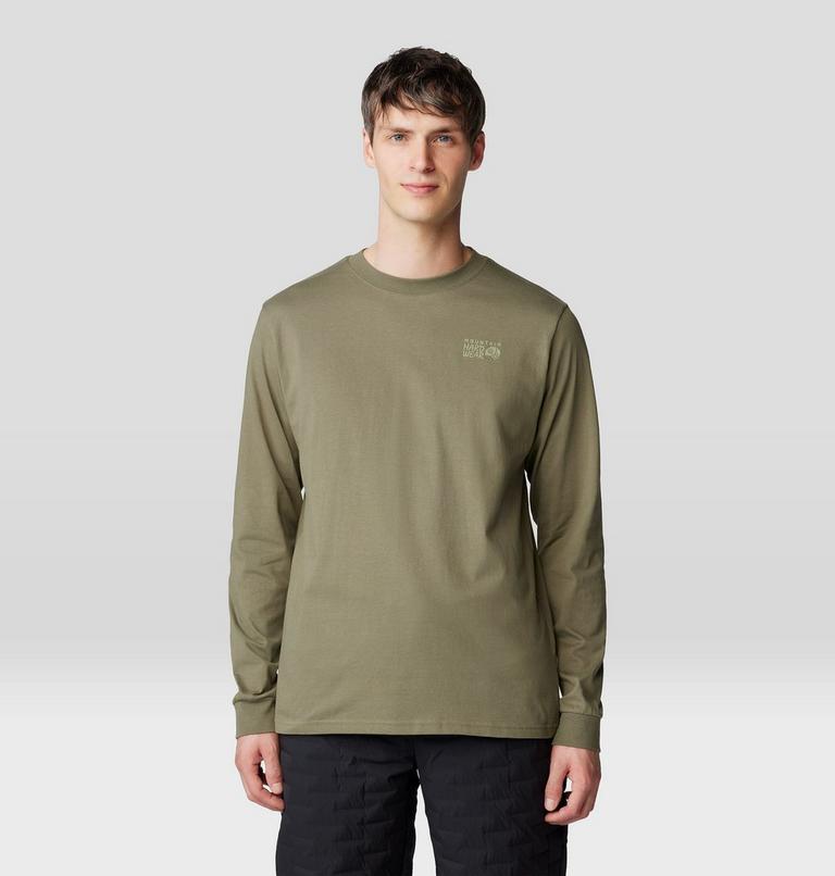 Men's MHW Back Logo Long Sleeve, Color: Stone Green, image 6