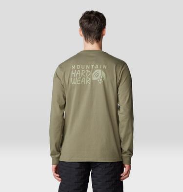 Men's MHW Back Logo Long Sleeve, Color: Stone Green, image 2