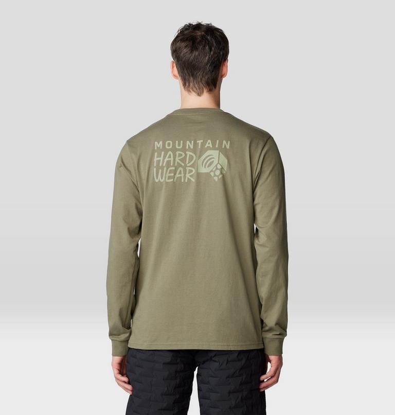 Men's MHW Back Logo Long Sleeve, Color: Stone Green, image 2