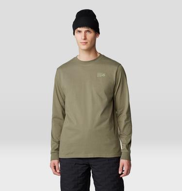 Men's MHW Back Logo Long Sleeve, Color: Stone Green, image 1