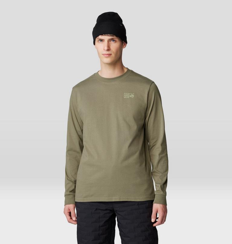 Men's MHW Back Logo Long Sleeve, Color: Stone Green, image 1