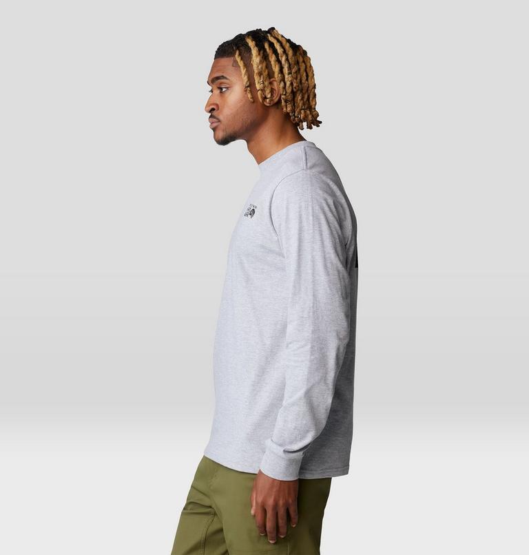 Men's MHW Box Logo Long Sleeve, Color: Hardwear Grey Heather, image 3