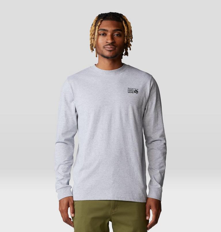 Men's MHW Box Logo Long Sleeve, Color: Hardwear Grey Heather, image 1
