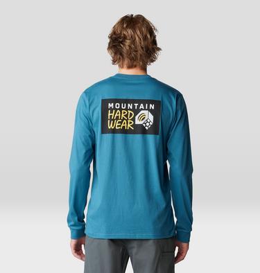 Men's MHW Box Logo Long Sleeve, Color: Baltic Blue, image 6