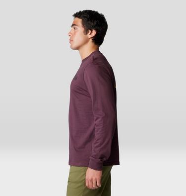 Men's MHW Box Logo Long Sleeve, Color: Blackberry, image 3