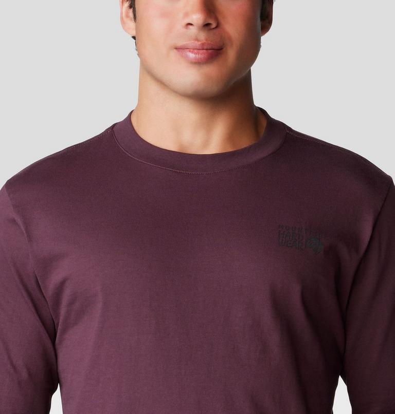 Men's MHW Box Logo Long Sleeve, Color: Blackberry, image 4