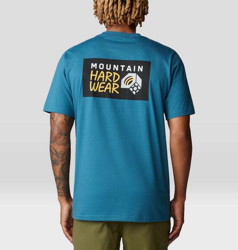Men's MHW Box Logo Short Sleeve, Color: Baltic Blue, image 2