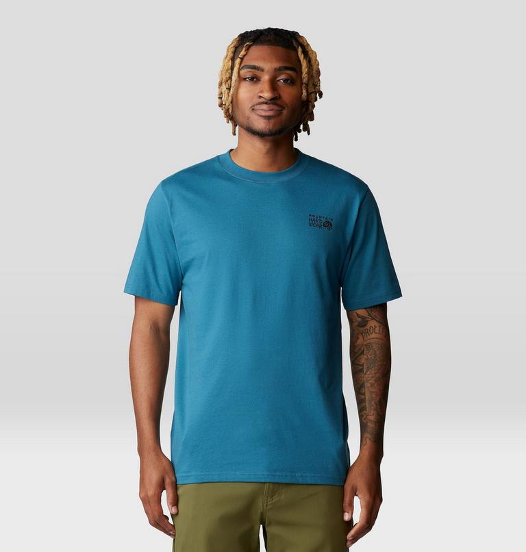 Men's MHW Box Logo Short Sleeve, Color: Baltic Blue, image 1
