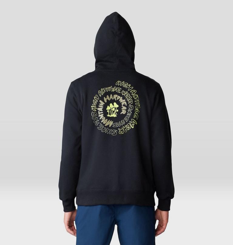 Men's Type Swirl Pullover Hoody, Color: Black, image 2