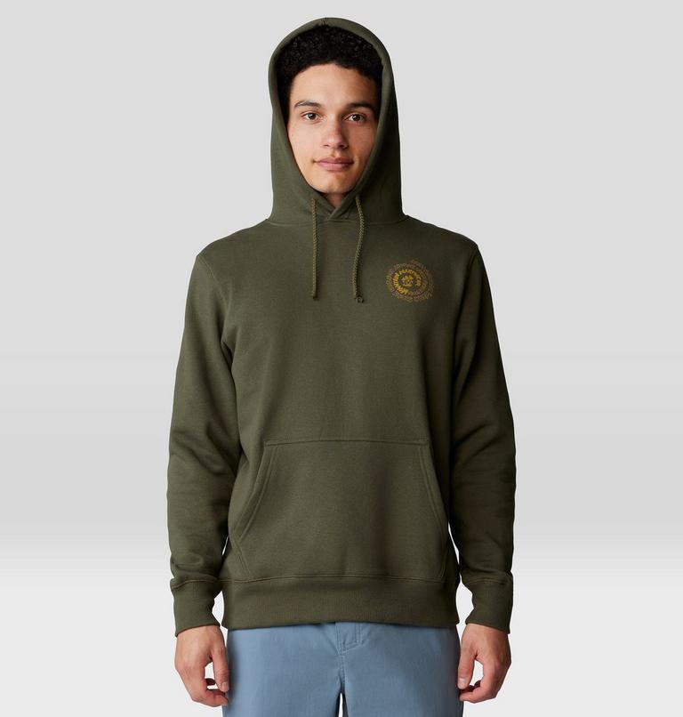 Men's Type Swirl Pullover Hoody, Color: Dark Pine, image 7