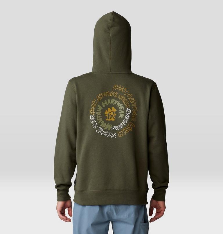 Men's Type Swirl Pullover Hoody, Color: Dark Pine, image 2