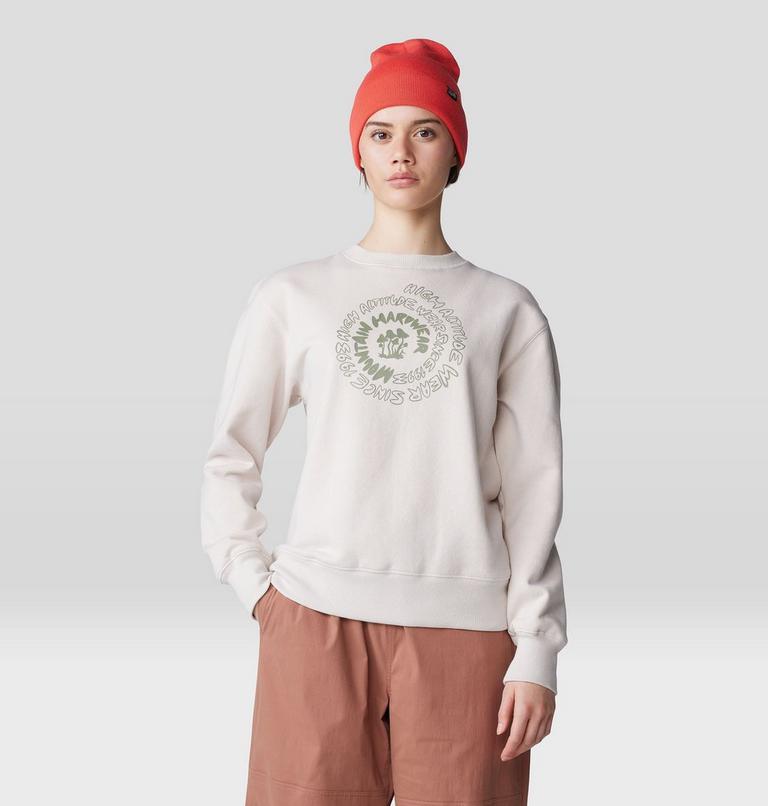 Women's Type Swirl Crew Sweatshirt, Color: Talc, image 5