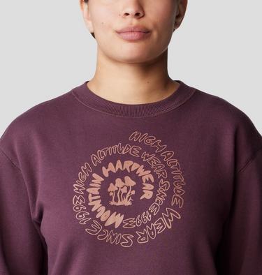 Women's Type Swirl Crew Sweatshirt, Color: Blackberry, image 12