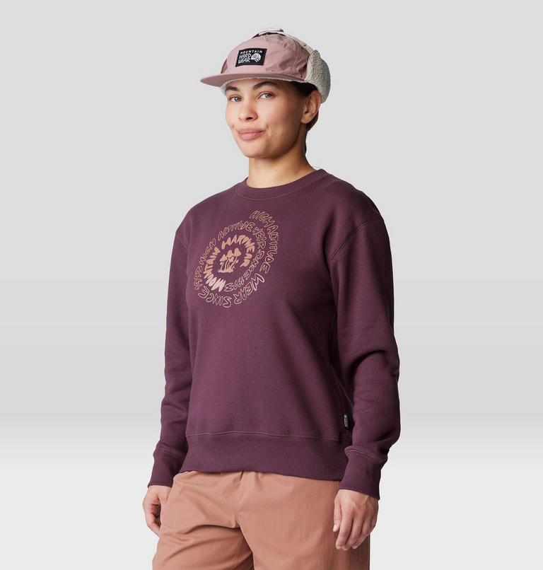 Women's Type Swirl Crew Sweatshirt, Color: Blackberry, image 5