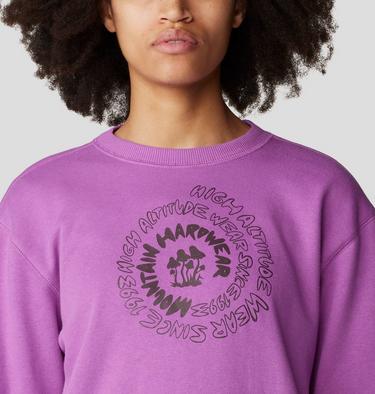 Women's Type Swirl Crew Sweatshirt, Color: Lilac Glow, image 8