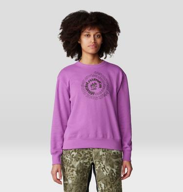 Women's Type Swirl Crew Sweatshirt, Color: Lilac Glow, image 5