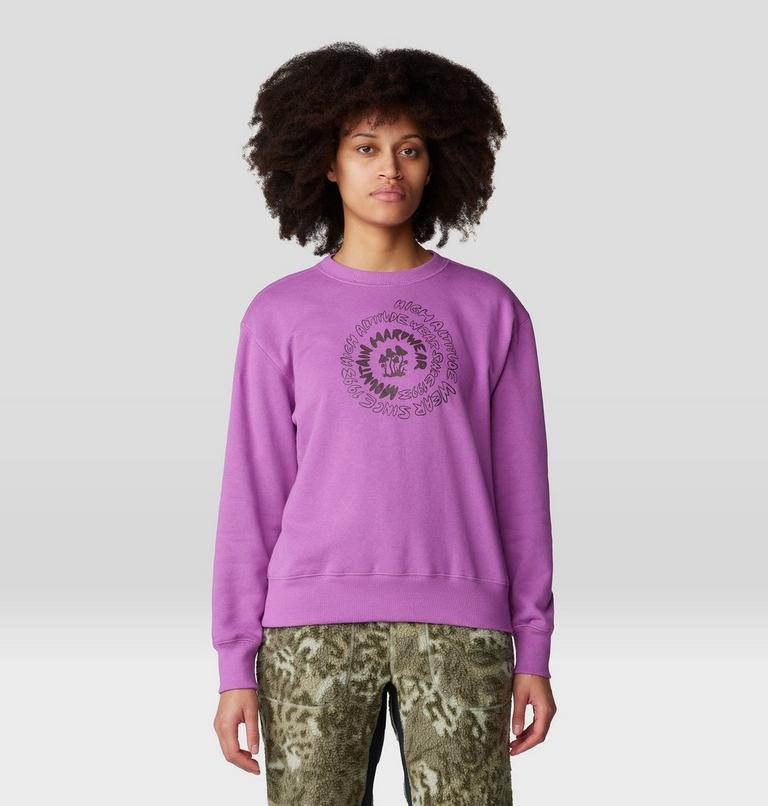 Women's Type Swirl Crew Sweatshirt, Color: Lilac Glow, image 1