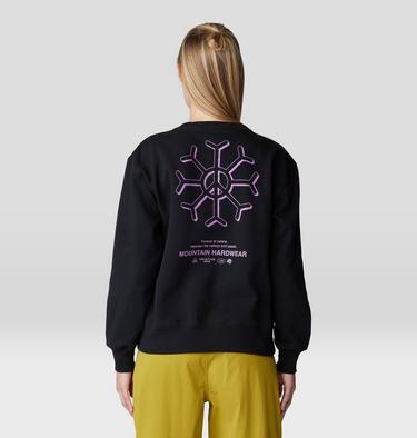 Women's Peace Crew Sweatshirt, Color: Black, image 6