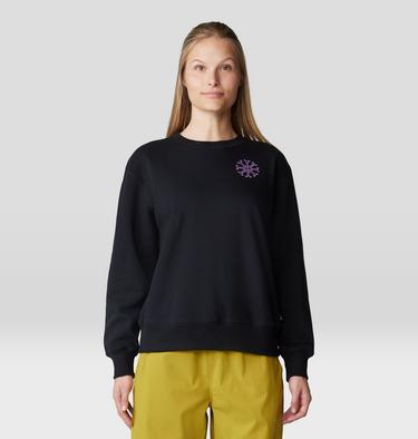 Women's Peace Crew Sweatshirt, Color: Black, image 5