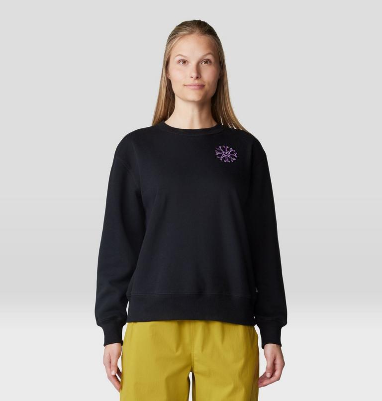 Women's Peace Crew Sweatshirt, Color: Black, image 1