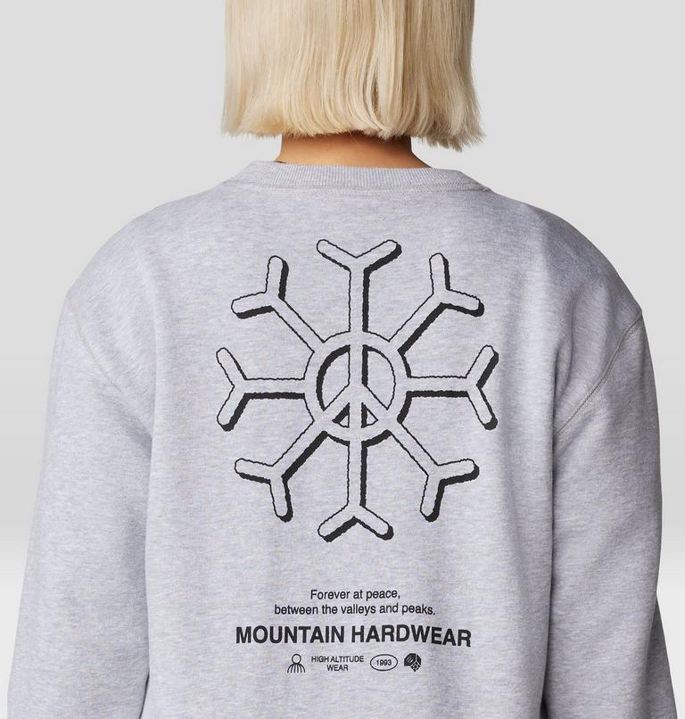 Women's Peace Crew Sweatshirt, Color: Hardwear Grey Heather, image 5