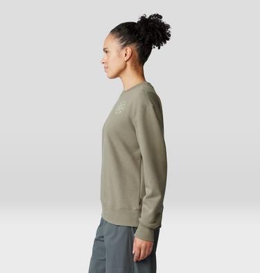 Women's Peace Crew Sweatshirt, Color: Stone Green, image 3