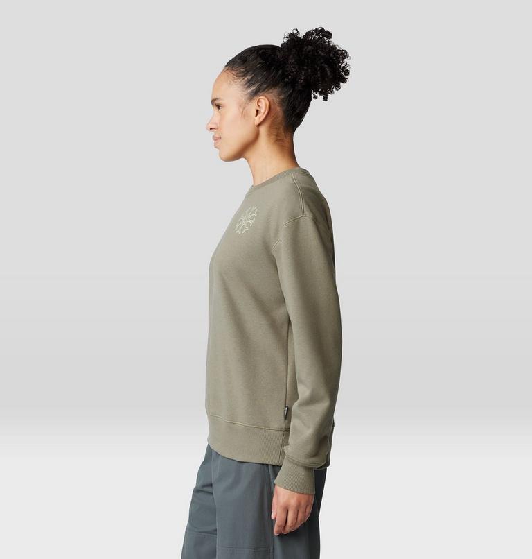 Women's Peace Crew Sweatshirt, Color: Stone Green, image 3