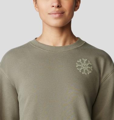 Women's Peace Crew Sweatshirt, Color: Stone Green, image 4