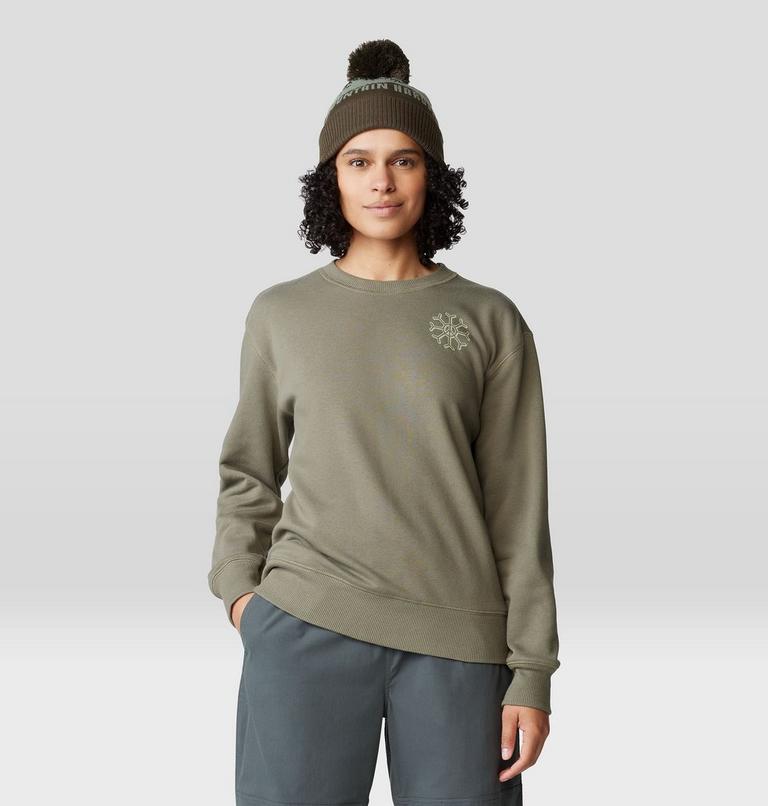 Women's Peace Crew Sweatshirt, Color: Stone Green, image 5