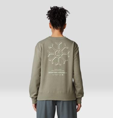 Women's Peace Crew Sweatshirt, Color: Stone Green, image 2