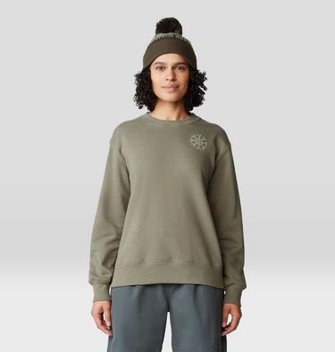 Women's Peace Crew Sweatshirt, Color: Stone Green, image 1