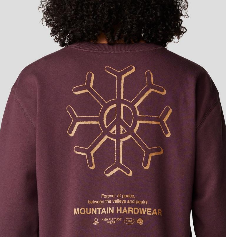 Women's Peace Crew Sweatshirt, Color: Blackberry, image 5