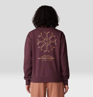 Women's Peace Crew Sweatshirt, Color: Blackberry, image 14