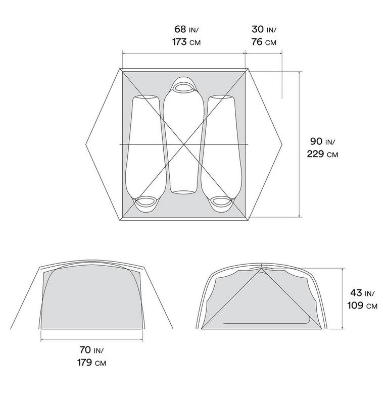 Aspect 3 Tent, Color: Glacial, image 14