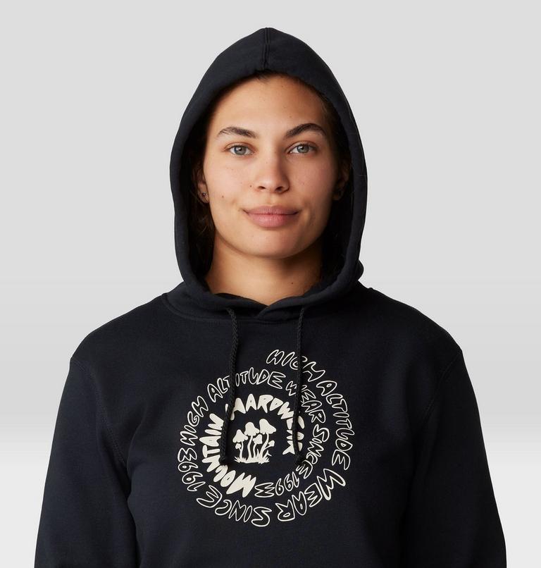 Women's Type Swirl Pullover Hoody, Color: Black, image 3
