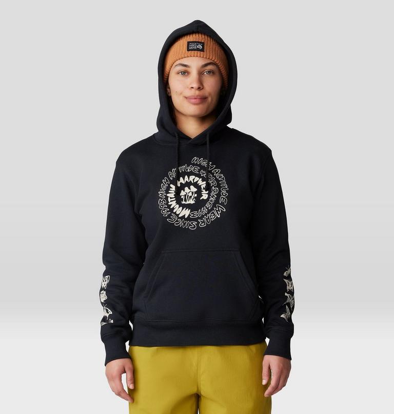 Women's Type Swirl Pullover Hoody, Color: Black, image 6