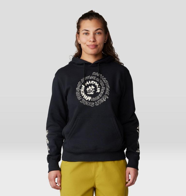 Women's Type Swirl Pullover Hoody, Color: Black, image 1