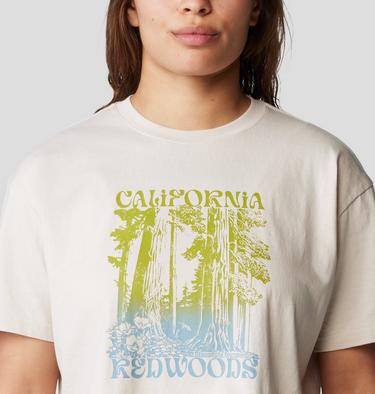 Women's Landmark Boxy Crop Short Sleeve, Color: Talc, image 4