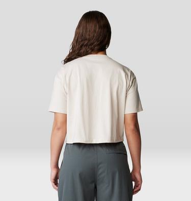 Women's Landmark Boxy Crop Short Sleeve, Color: Talc, image 2