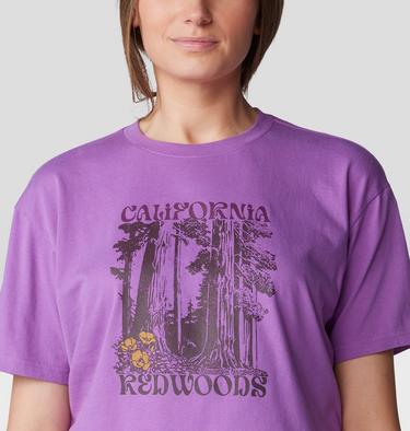 Women's Landmark Boxy Crop Short Sleeve, Color: Lilac Glow, image 8