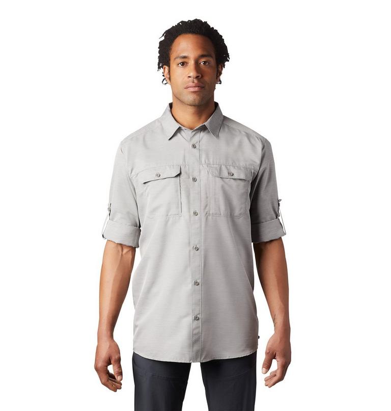 Men's Canyon Long Sleeve Shirt, Color: Manta Grey, image 3