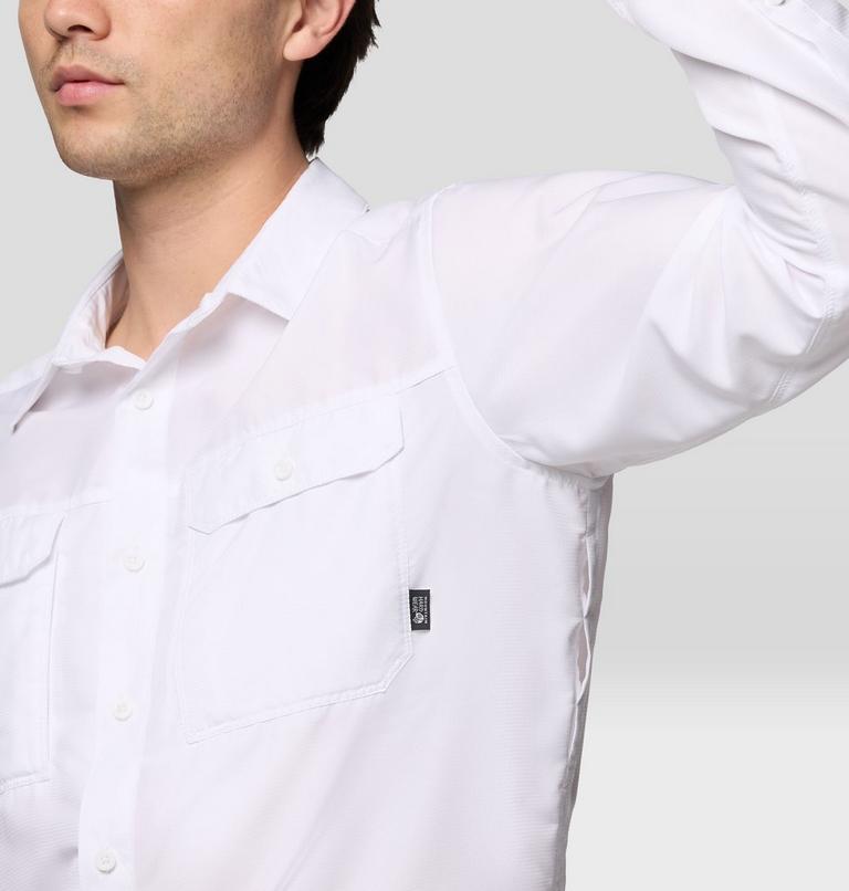 Men's Canyon Long Sleeve Shirt, Color: White, image 6