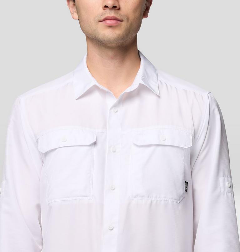 Men's Canyon Long Sleeve Shirt, Color: White, image 7