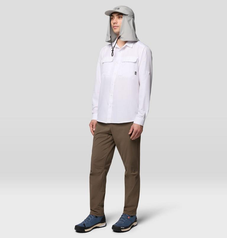 Men's Canyon Long Sleeve Shirt, Color: White, image 2