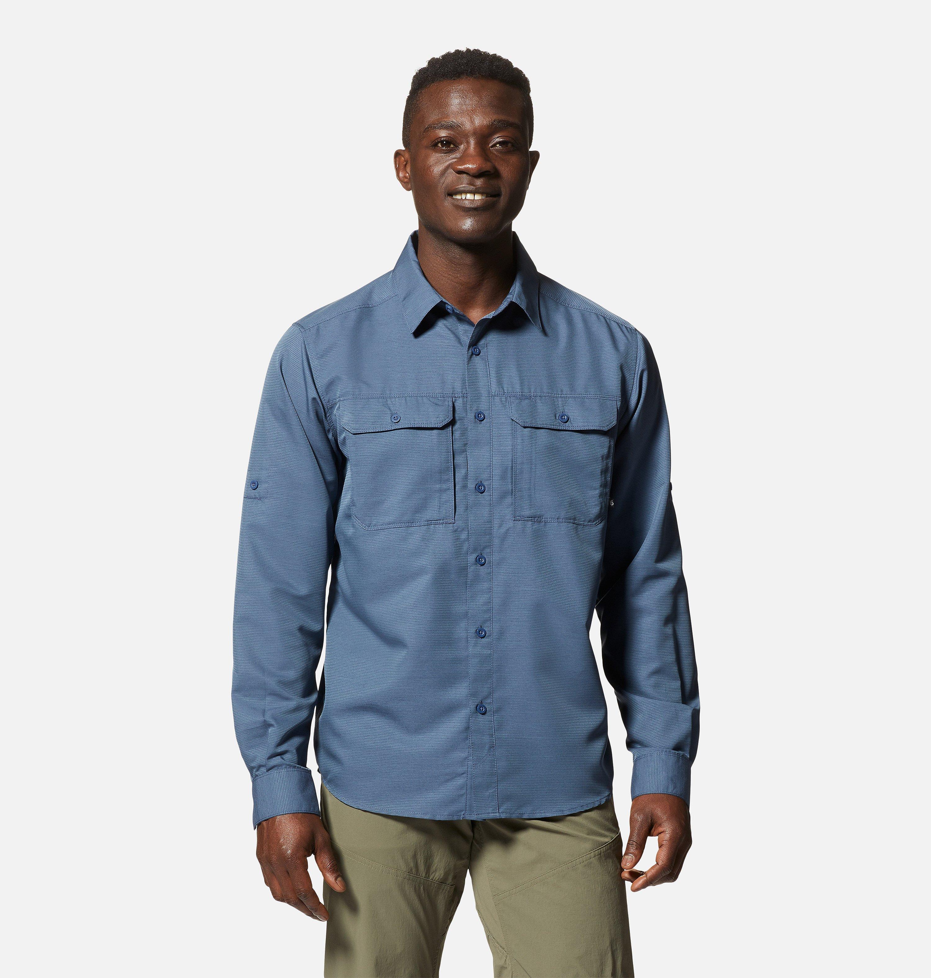 Mountain Hardwear Men's Canyon Long Sleeve Shirt - S - Blue