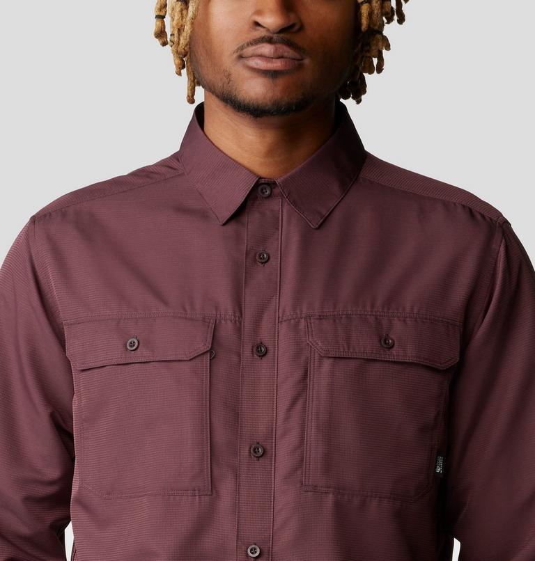 Men's Canyon Long Sleeve Shirt, Color: Blackberry, image 4