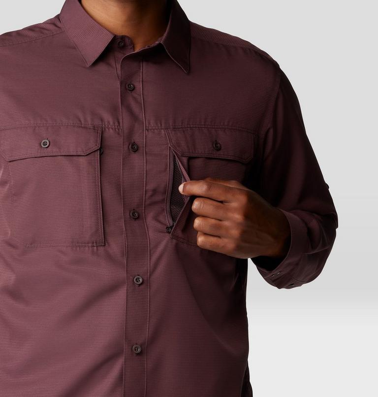 Men's Canyon Long Sleeve Shirt, Color: Blackberry, image 7