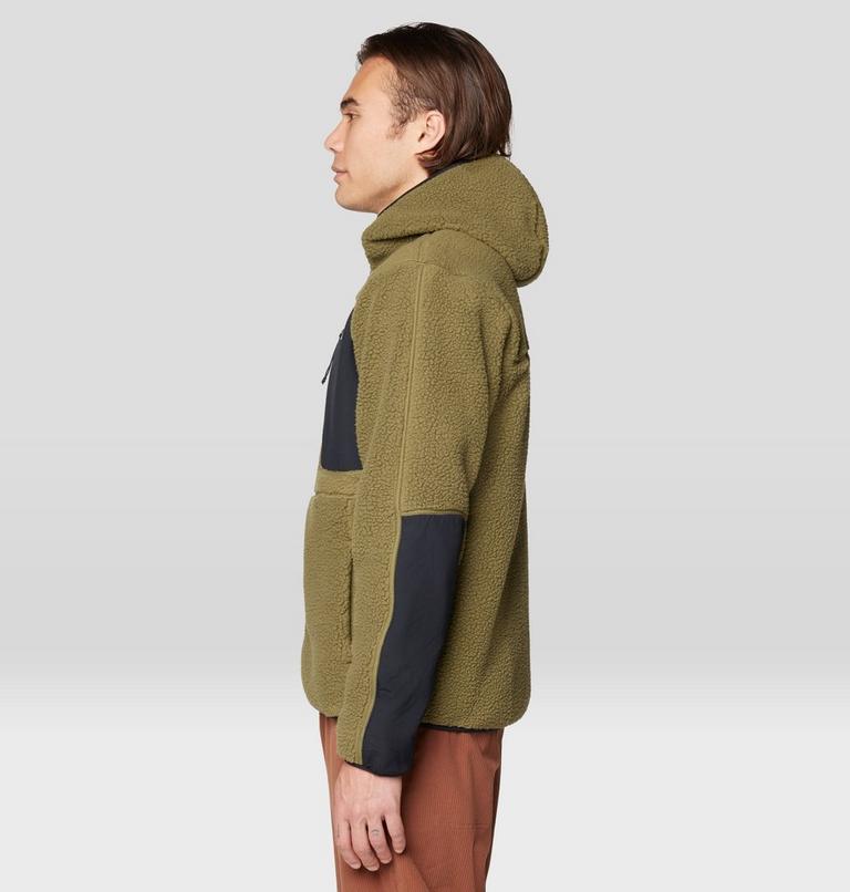Men's HiCamp Fleece Hoody, Color: Combat Green, image 3